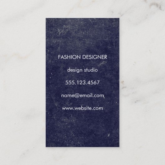 シックなブルー感 名刺 (裏面)