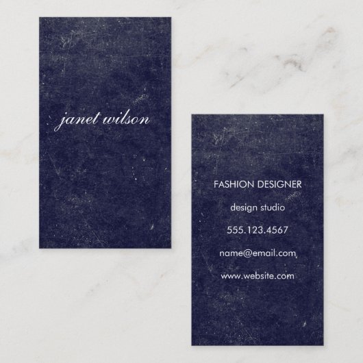 シックなブルー感 名刺 (正面/裏面)