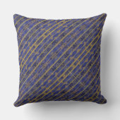 シックなブルー金ゴールドスパークル クッション (裏面)