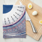 シックなブルー キッチンタオル (四つ折り)