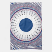 シックなブルー キッチンタオル (縦)