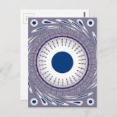 シックなブルー ポストカード (正面/裏面)