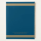 シックなブルー、ライトブラウン&エステートエレガントエージェント プランナー手帳 (裏面)