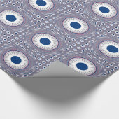 シックなブルー ラッピングペーパー (角)