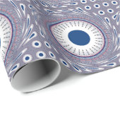 シックなブルー ラッピングペーパー (ロールコーナー)