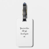 シックなブロンド女性イラストレーションラゲージタグ ラゲッジタグ (裏面縦)