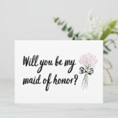 シックなブーケが私のメイド・オブ・オーナー(花嫁付き添い人)提案 カード (スタンド正面)