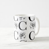 シックなプリントのマグ コーヒーマグカップ (正面右)