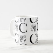 シックなプリントのマグ コーヒーマグカップ (正面左)