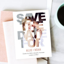 シックなプレビュー編集可能な色日付はがきを保存