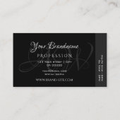 シックなプレーンブラックデコカラフルールストライプモノグラム 名刺 (裏面)