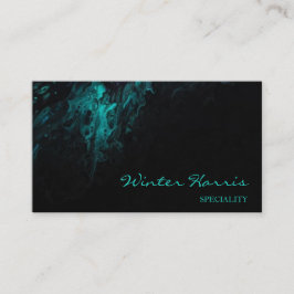 シックなプロフェッショナル芸術的抽象芸術ブラック 名刺