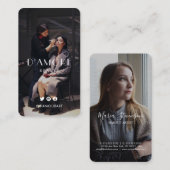 シックなプロフェッショナル2写真白黒 名刺 (正面/裏面)