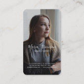 シックなプロフェッショナル2写真白黒 名刺 (裏面)