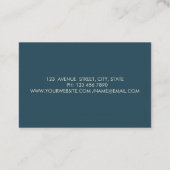 シックなプロフェッショナル、金ゴールドサークル裁縫マシン 名刺 (裏面)