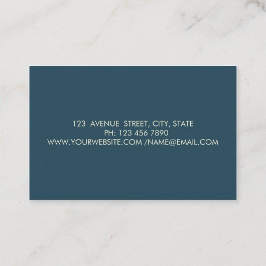 シックなプロフェッショナル、金ゴールドサークル裁縫マシン 名刺 (裏面)