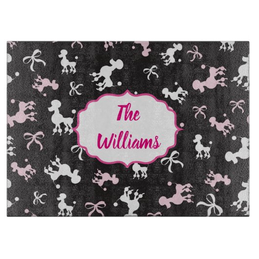 シックなプードルの情熱 カッティングボード (正面)