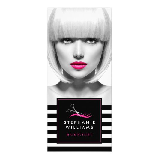 シックなヘアサロン価格一覧ラックカード ラックカード (正面)