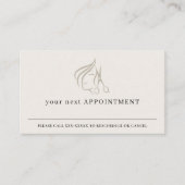 シックなヘアスタイリストアイボリーヘアシザーアポイントメント 名刺 (正面)