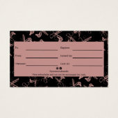 シックなヘアツールパターンQRコードギフト証明書 (裏面)