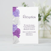 シックなヘアロームローズのウェディングレセプション エンクロージャーカード (スタンド正面)