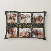 シックなベスティーズ最高のBFF Friendsフォトコラージュ アクセントクッション (裏面)