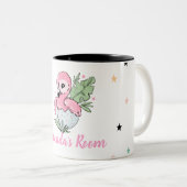 シックなベビーフラミンゴスターズ、プリンセス ツートーンマグカップ (正面右)