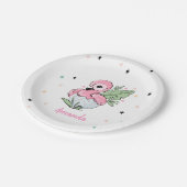 シックなベビーフラミンゴスターズ、プリンセス ペーパープレート (アングル)