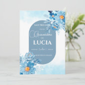 シックなベビーブルーバラ幾何学的なクインチェニェラ セーブザデート (スタンド正面)