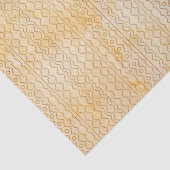 シックなベージュおよびフェイクな金ゴールドアステカで幾何学的なパターン 薄葉紙 (詳細)