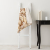 シックなベージュの羽のパターン シェルパブランケット (インサイチュ)