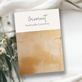 シックなベージュ金ゴールド絵を描油テクスチャネックレスディスプレイ 名刺