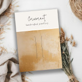 シックなベージュ金ゴールド絵を描油テクスチャヘアピンディスプレイ 名刺