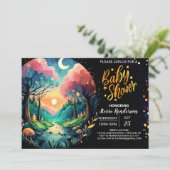 シックなホタルお洒落ベビーシャワー 招待状 (スタンド正面)