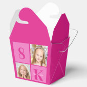 シックなホットピンクガールズフォトバースデーパーティー フェイバーボックス (オープン)
