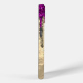 シックなホットピンクパープルグリッター金ゴールドドリップモノグラム Case-Mate iPhoneケース (裏面 / 右)