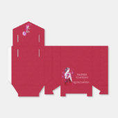 シックなホットピンクレッドカーネーションキンセアニェラパーティー フェイバーボックス (折り畳みなし)