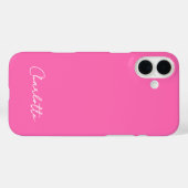 シックなホットピンク名前をカスタムするスクリプト Case-Mate iPhoneケース (裏面 (横))