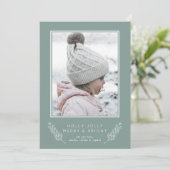 シックなホリすてきーメリー&ブライトフォトホリデーカード シーズンカード (スタンド正面)