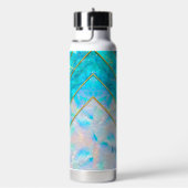 シックなホログラフィガーリーックスタイリッシュブルー ウォーターボトル (右面)