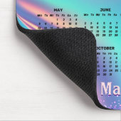 シックなホログラフィックドリッピンググリッターモノグラム マウスパッド (コーナー)