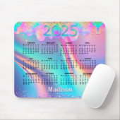 シックなホログラフィックドリッピンググリッターモノグラム マウスパッド (マウス)
