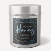 シックなホログラフィックハニカムハニーアピアラベル スクエアシール