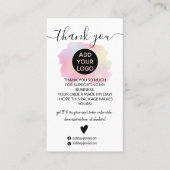 シックなホログラフィックブラシストロークのロ感謝していゴの順序 名刺 (正面)