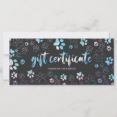 シックなホログラフィックポープリントドッグギフトカード (正面)