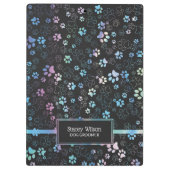 シックなホログラフィックポープリントパターン クリップボード (裏面)