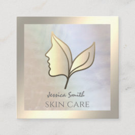 シックなホロフエレガントィガール顔離れ スクエア名刺