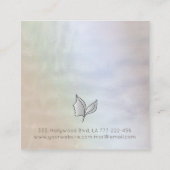 シックなホロフエレガントィガール顔離れ スクエア名刺 (裏面)