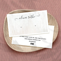 シックなホワイトウッドイヤリングディスプレイ