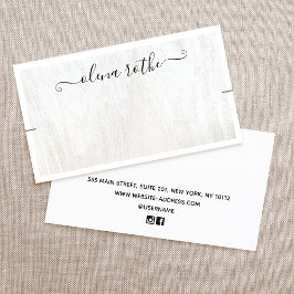 シックなホワイトウッドネックレスブレスレットディスプレイ コーリングカード